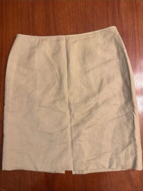 Classic Beige Straight Skirt - Women's Skirt